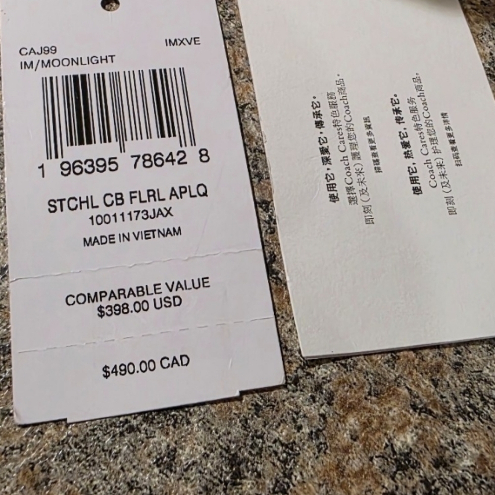 ✨Coach Cream ✨Floral Appliqué Satchel with Matching Wallet - Picture 6 of 8